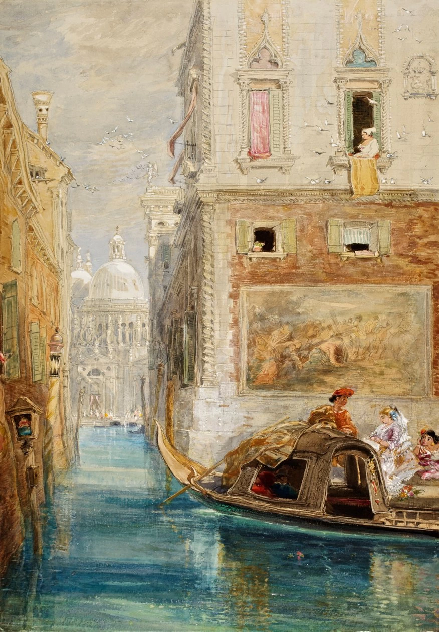 La gondola, Venezia, con Santa Maria della Salute in lontananza